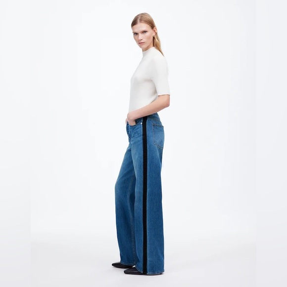 NWT Madewell Women’s Low-Slung Baggy Jeans Fennbrook Wash Rigid - Size 26 - Picture 2 of 11